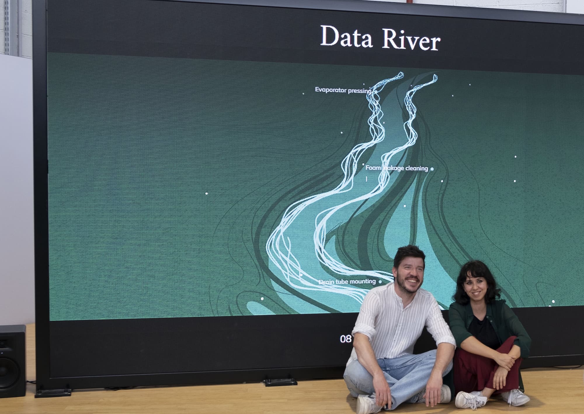 Data River LED wall