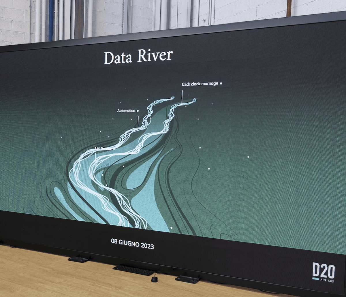 Data River LED wall